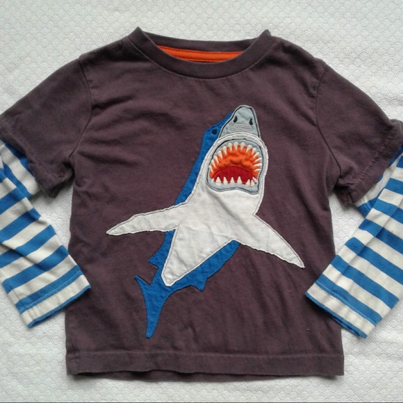 Mini Boden Other - Mini Boden Boys 2-3 Long Sleeve Shark Attack Shirt